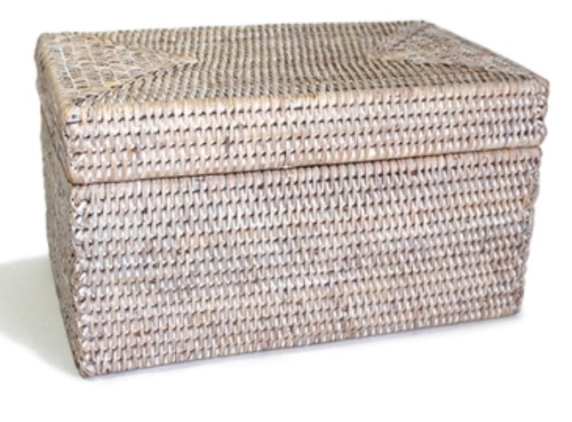 Moritz Ww Woven Rect Basket With Lid - Casabella Interiors